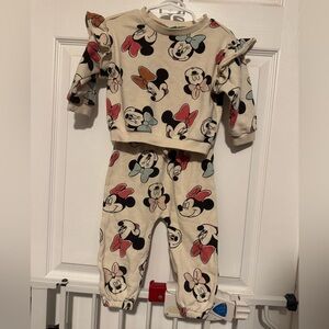 Disney Minnie Mouse Cream and Red Baby Set